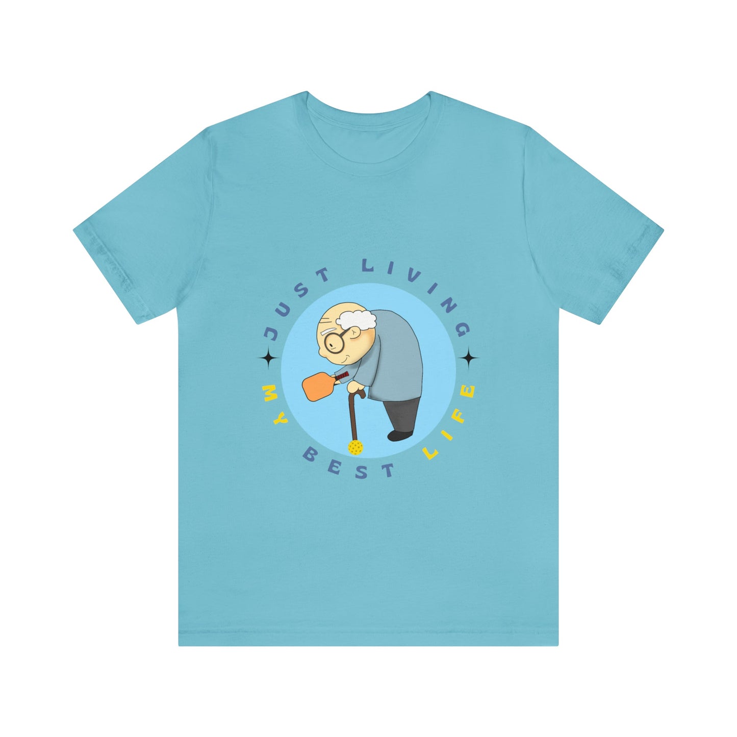 'Just Living My Best Life' Senior Pickleball T-Shirt